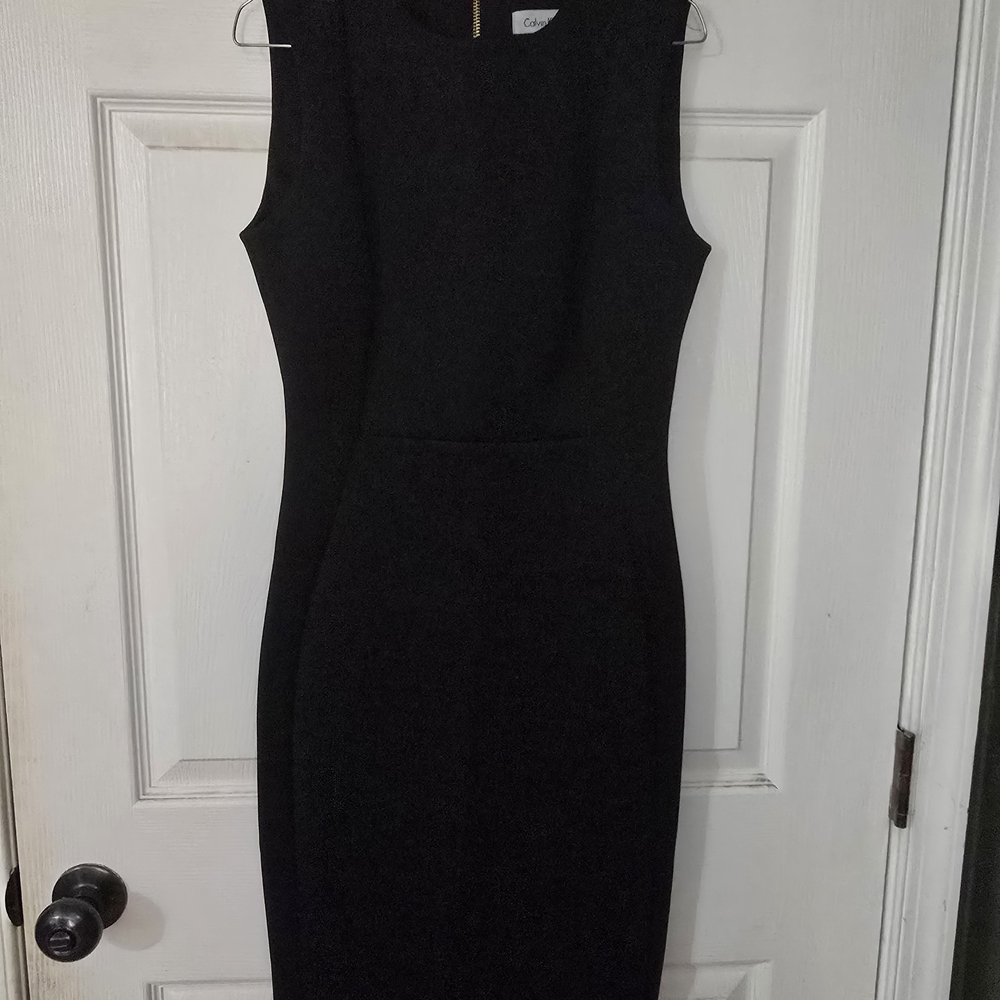 Calvin Klein Collection Black Sleeveless Midi Dress